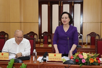 Bộ trưởng Bộ Nội vụ Phạm Thị Thanh Trà làm việc tại Quảng Ngãi