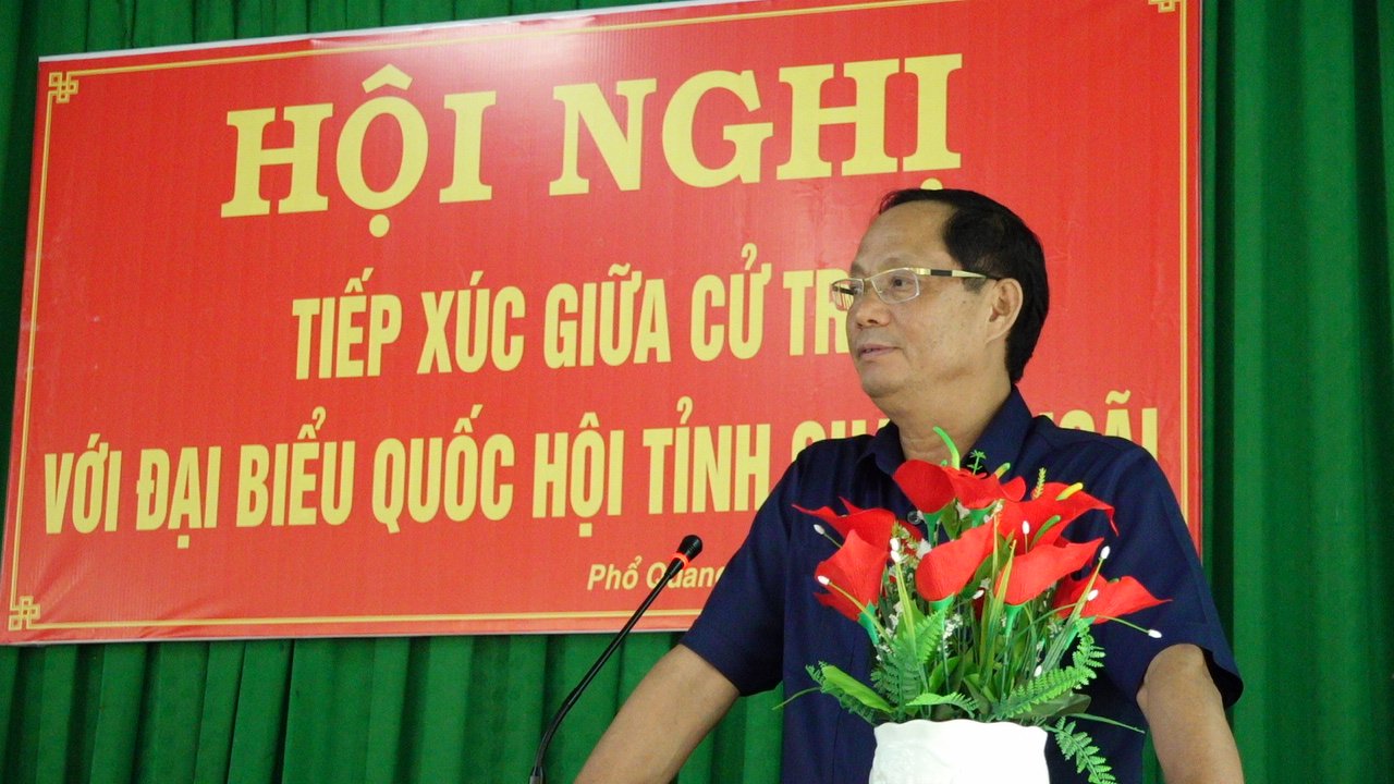 Phó Chủ tịch Quốc hội Trần Quang Phương tiếp xúc cử tri phường Phổ Quang