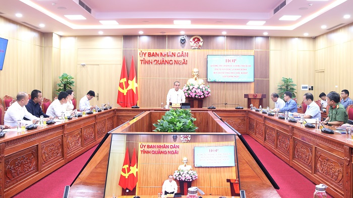 UBND tỉnh họp cho ý kiến về kế hoạch khởi công Dự án Khu Công nghiệp VSIP II Quảng Ngãi