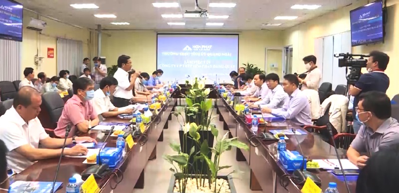Thường trực Tỉnh uỷ làm việc với Công ty CP thép Hoà Phát Dung Quất
