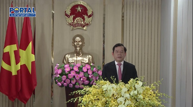 Chủ tịch UBND tỉnh Đặng Văn Minh đọc Thư chúc mừng năm mới Xuân Giáp Thìn - Năm 2024