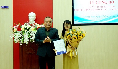 Bà Huỳnh Thị Thu Thủy giữ chức Phó Giám đốc Sở Thông tin và Truyền thông