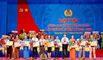 Bế mạc Đại hội Công đoàn tỉnh Quảng Ngãi lần thứ XIV, nhiệm kỳ 2023 -2028