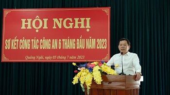 Chủ tịch UBND tỉnh Đặng Văn Minh dự hội nghị sơ kết công tác Công an 6 tháng đầu năm 2023