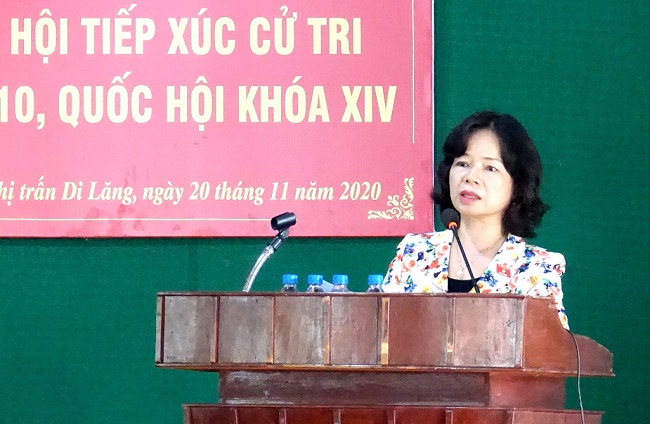 Đoàn Đại biểu Quốc hội tỉnh tiếp xúc cử tri thị trấn Di Lăng