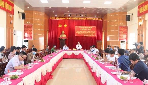 UBND huyện Bình Sơn thông tin về bồi thường, GPMB dự án Khu dân cư kè Bắc sông Trà Bồng