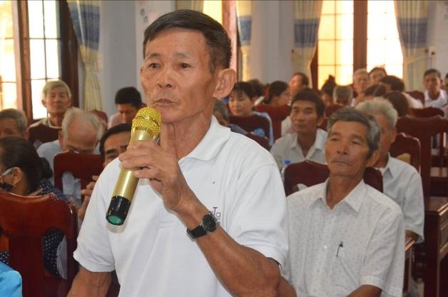 Bí thư Huyện ủy Sơn Tịnh tiếp xúc đối thoại với Nhân dân xã Tịnh Minh