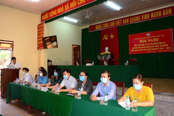 Sơn Tịnh: Hội nghị tiếp xúc giữa cử tri với những người ứng cử đại biểu HĐND huyện tại xã Tịnh Hà