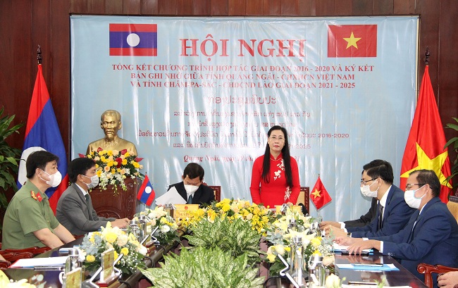 Tổng kết Chương trình hợp tác giữa tỉnh Quảng Ngãi và tỉnh Chăm-pa-sắc
