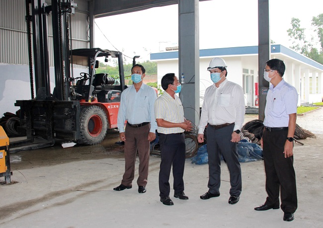 Phó Chủ tịch UBND tỉnh Trần Phước Hiền kiểm tra Cụm Công nghiệp trên địa bàn huyện Mộ Đức