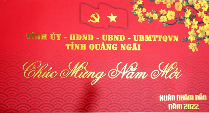 Thư chúc mừng năm mới của Tỉnh ủy, HĐND, UBND, UBMTTQ Việt Nam tỉnh Quảng Ngãi