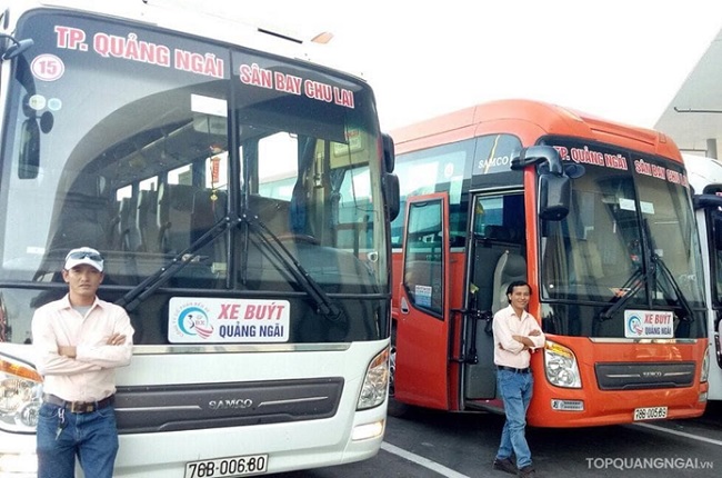 Điều chỉnh hành trình tuyến xe buýt từ thành phố Quảng Ngãi đi Sân bay Chu Lai và ngược lại