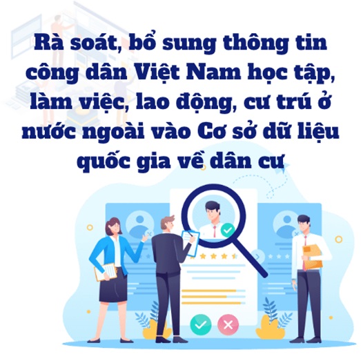 Rà soát, bổ sung thông tin công dân Việt Nam học tập, làm việc, lao động, cư trú ở nước ngoài vào CSDL quốc gia về dân cư