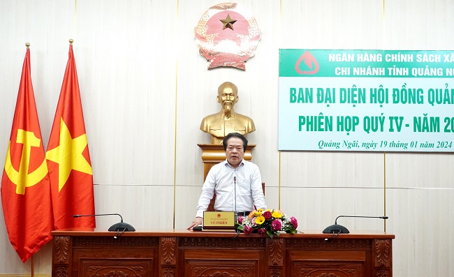 Phó Chủ tịch UBND tỉnh Võ Phiên chủ trì họp Ban Đại diện Ngân hàng Chính sách xã hội tỉnh quý IV năm 2023