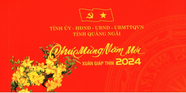 Thư chúc mừng năm mới của Tỉnh ủy - HĐND - UBND - UBMTTQ Việt Nam tỉnh Quảng Ngãi